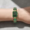 Ladies Bracelet Quartz Watch Sparkling Rhinestone Rectangular Dial Watch Faux Diamond Bracelet Wristwatch for Women Elegant Jewelry Timepiece