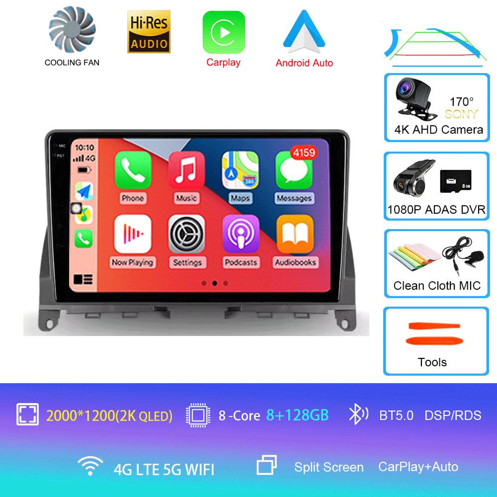 Android 14 For Mercedes Benz C Class 3 W204 S204 2006 - 2011 Car Radio Multimedia Video Player Navigation Stereo GPS No 2din 2 D