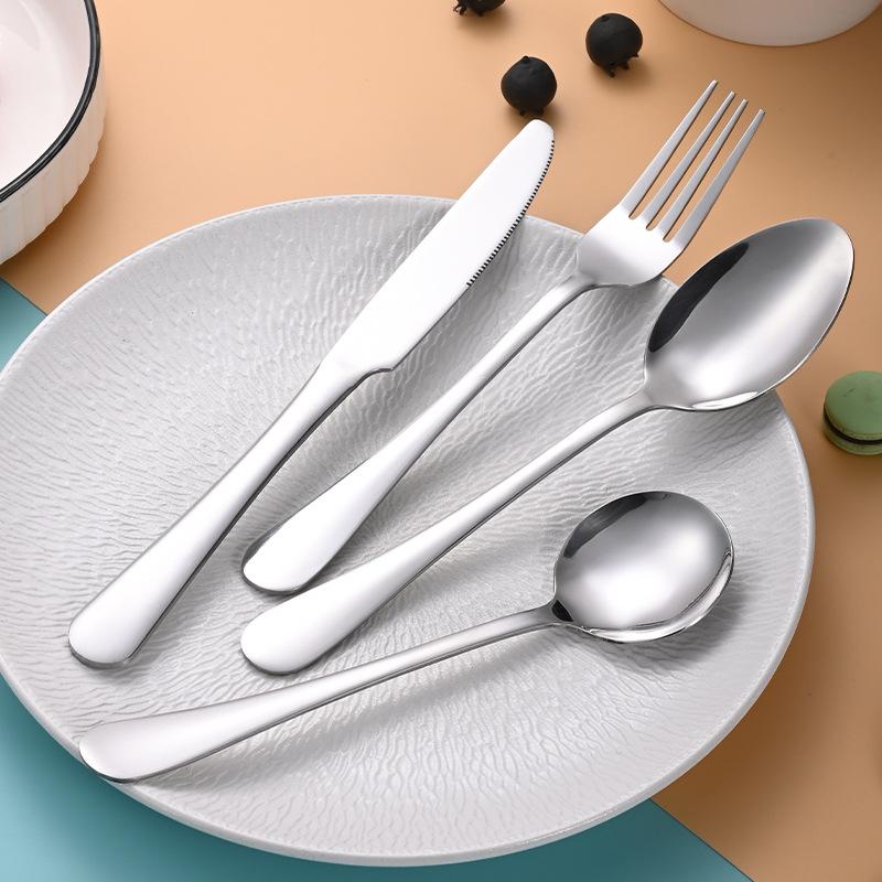 Stainless Steel Tableware Western Knife and Fork Spoon Eating Spoon Soup Spoon Coffee Stirring Spoon Dessert Spoon Steak Knife and Fork