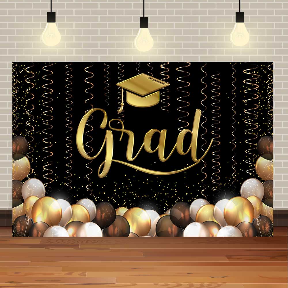 2025 Graduation Season Background Banner Bachelor's Cap Balloon Party Decorative Background Photography Background