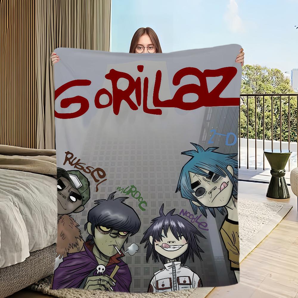 Singer Rock G-Gorillaz Blanket Flannel warm comfort soft plush blanket For Picnic Beds Sofas Homes And Bedrooms