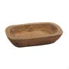BoatShaped Tray HandPolished Wooden Raised Sides Serving Platter