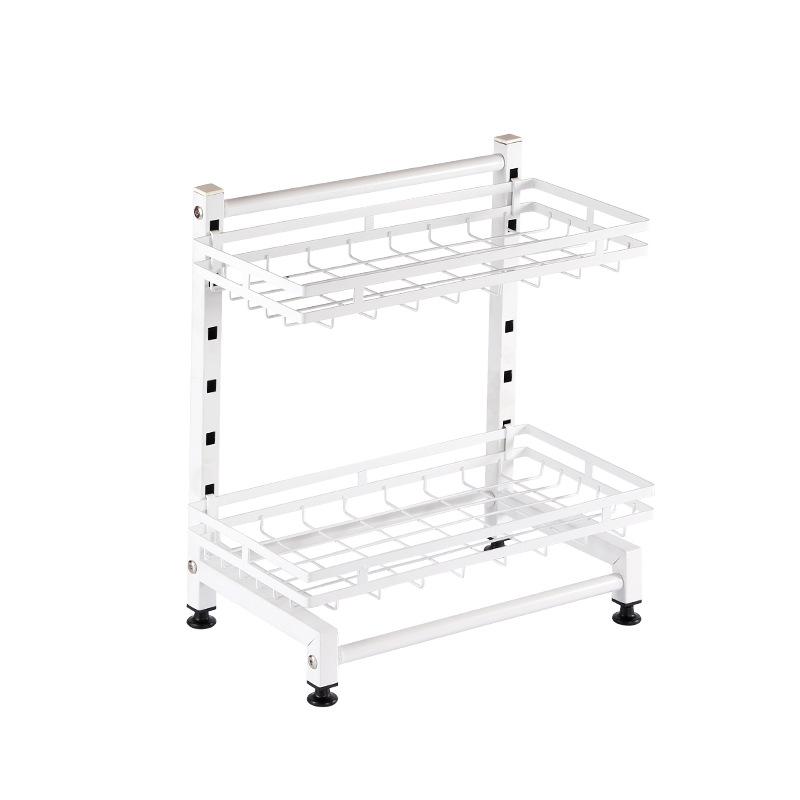 2/3Layers Kitchen Storage Rack Adjustable Seasoning Shelf Stainless Steel Organizer Knife Jar Kitchen Accessories Organizer