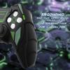 PlayVital PS5 Controller Silicone Mecha Rhino Shockproof Protective Easy Includes Thumb Grips and Compatible with Charging Black and Green Cover,