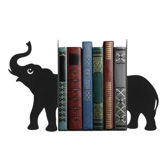 1 Pair Cute Cat-Shaped Bookends Decorative Wooden Book Stoppers for Shelves Desks Corner Shelf Organizer Adorable Home Office Decor Gift for Cat