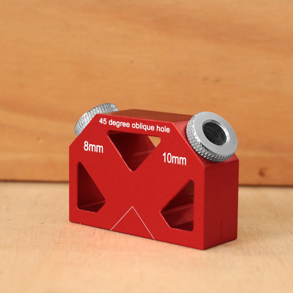 45° Winkel Schräglochbohr-Positionierer Locator, Aluminium-Bohrführung Dübelvorrichtung Multifunktionale Holzbearbeitung Loch-Schraubvorrichtung