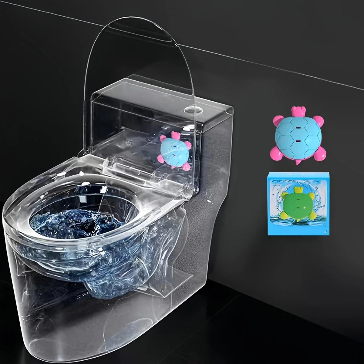 

Чистящее средство для унитаза в виде черепахи с голубыми пузырьками - Ароматизированный гель без остатка для эффективного удаления пятен и запахов в ванных комнатах Blue