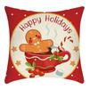 New Christmas Pillowcase Letter Linen Print Home Sofa Pillowcase Bedside Pillowcase