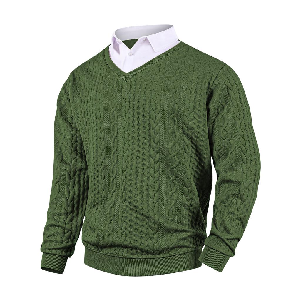 Men's Textured Pullover Hoodie Men's Casual Fashion Long Sleeve Top