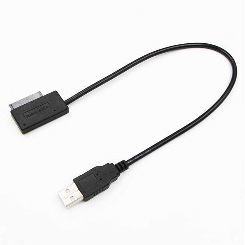 Pzzpss Usb 2.0 To Mini Sata Ii 7+6 13Pin Adapter Converter Cable For Laptop Cd/Dvd Rom Slimline Drive Converter Hdd Caddy