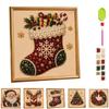 Stress-Relieving DIY Christmas Pearl Diamond Painting Art Kit 3D Pearl Bead Art Kit  for Adults