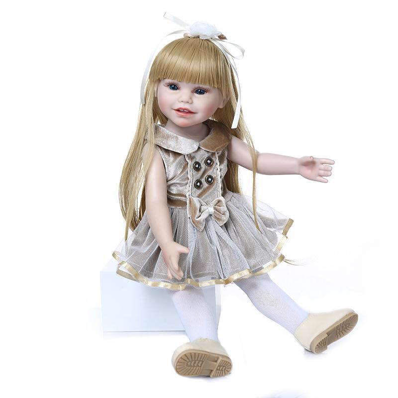 45cm U.S. Girl Doll Full Glue Can Enter The Water Cross-border E-commerce Supply A Generation Of Hair