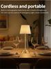 Modern Vintage Farmhouse Iron Wedding Decor Nightstand Hotel Restaurant Bedside Luxury Rechargeable Cordless LED Touch Control