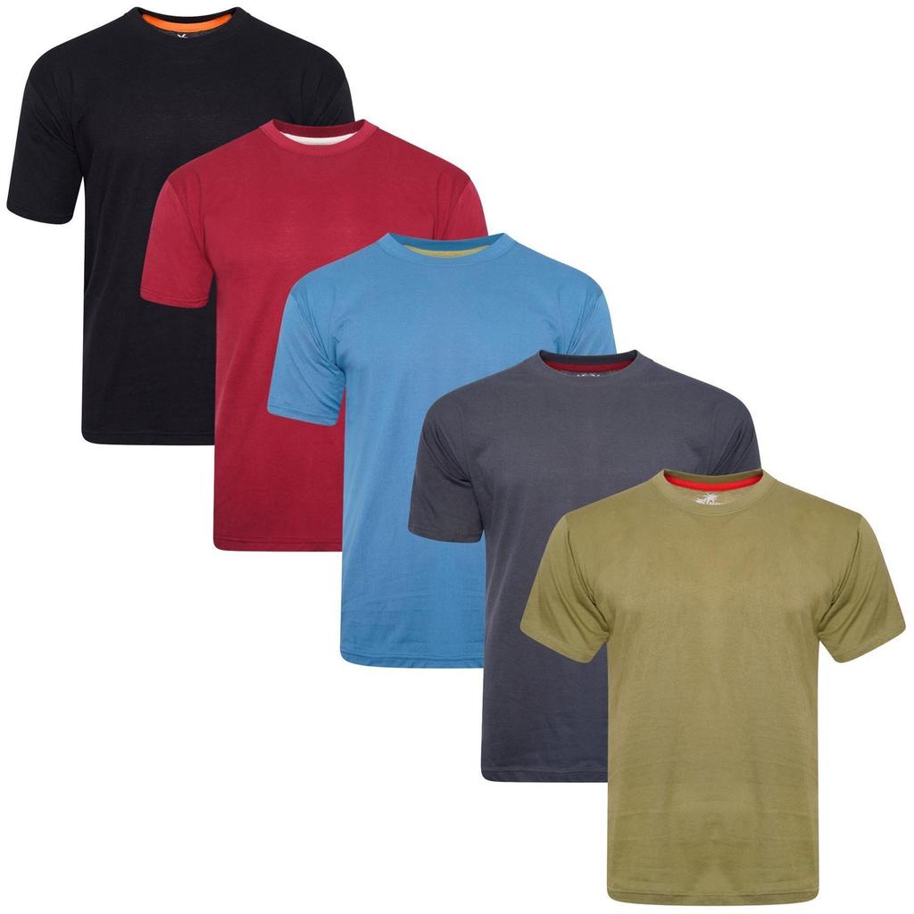 Keanu Men's Plain T-Shirt (Pack of 5)