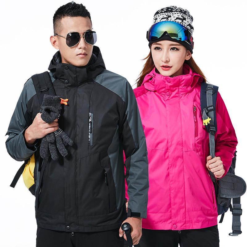 Herren- & Damen Winddichte 3-in-1 Abnehmbare Winter Bergsteigerjacke - Übergröße, Warm & Dick
