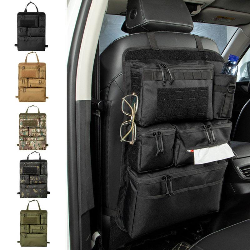 For Outdoor Heavy Duty Tactical Car Seat Back Organizer, Multi-Functional Rear Seat Storage Bag