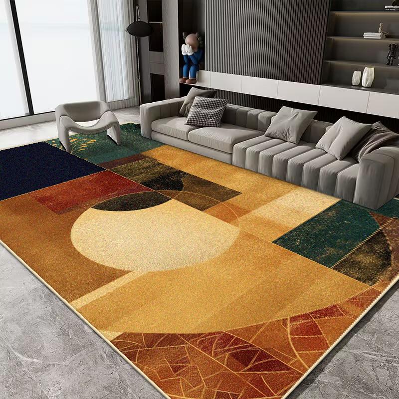European Style Big Living Room Rugs Home Decoration Luxury Bedroom Short Velvet Carpet Washable Mat for Floor Lounge Rug