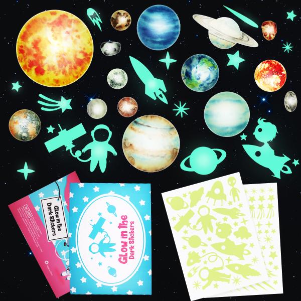 EE/_ LC/_ Glow In The Dark Bedroom Corridor Ceiling Wall Fluorescent Stickers Deca