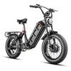 Eahora Juliet III Black 1000W * 2 Dual Motor Power 52V60AH Battery 20 * 4.0-inch Tire Hydraulic Brake Fully Suspended Electric Bicycle