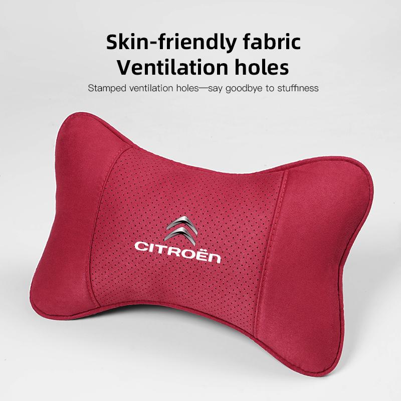 Car Seat Headrest Soft Suede Neck Pillow For Citroen C4 C3 C2 C1 DS3 Berlingo Xsara Picasso Auto Interior Accessories keychain aks256