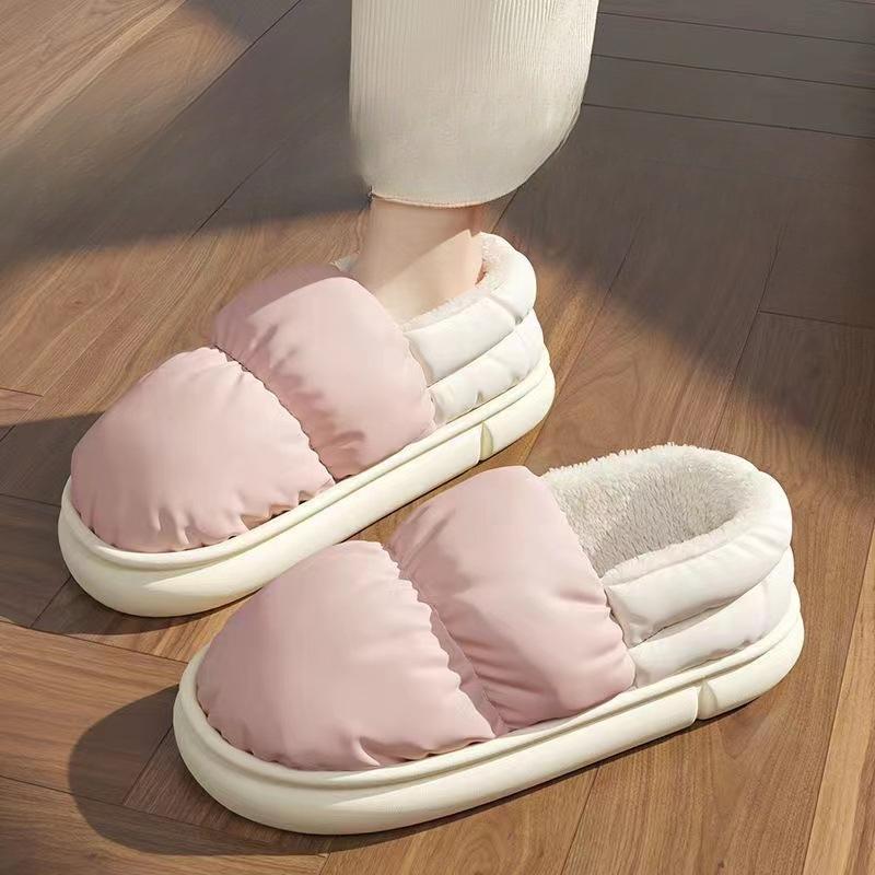 Wear Soft-soled Heels, Warm Fleece Shoes and Indoor Waterproof Cotton Shoes Over Slippers