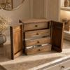 Tabletop Jewelry Cabinet Compact with Drawers Vintage-Style