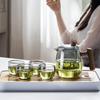 1set Glass Teaset Teapot 530ml/17.9oz Tea Cup 90ml/3oz Clear Tea Pot With Infuser Household Glass High Temperature Resistant Tea Maker Tea Kettle Chin