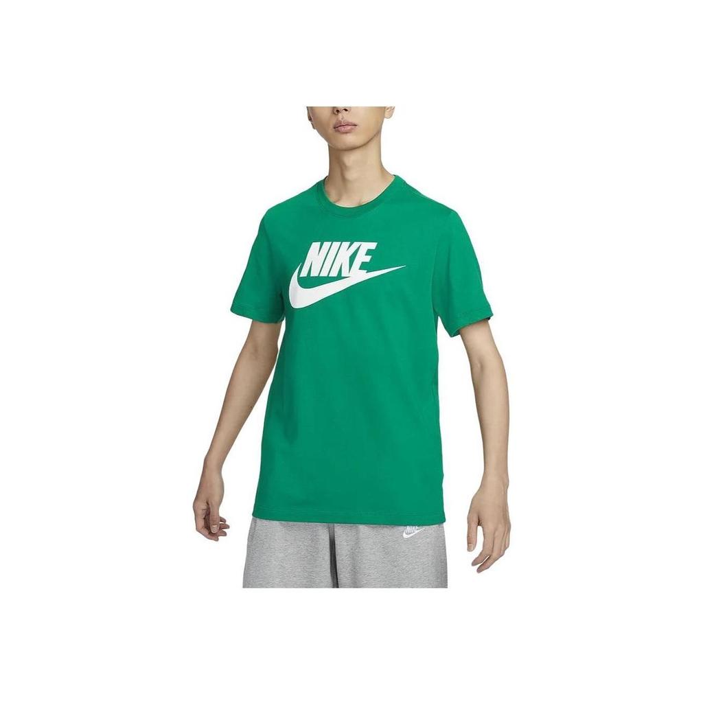 Nike SS24 Letter Logo Casual Pullover Knit Sports Soft Comfortable Durable Classic Crew Neck Short Sleeve T-Shirt Men T-Shirt Peacock-Green AR5005-365