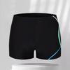 Men Swimming Short Pants Elastic Waist Soft Quick Dry Breathable Slim Fit Printed Color Matching Mid Waist Bathing Boxers Surfing Wat
