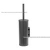 304 Stainless Steel No-Drill Hanging Toilet Brush Set with Deodorant