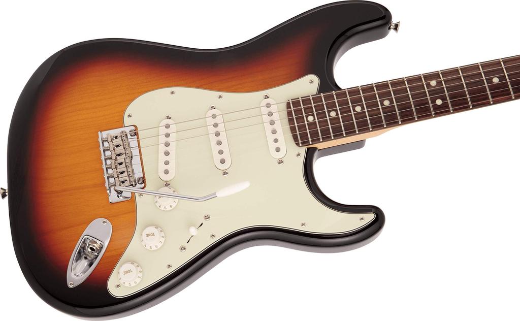 Fender Hybrid II Electric Made in Rosewood Sunburst Stratocaster® Guitar, Japan, Fingerboard, 3-Color
