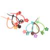 1Pc Sweet Candy Color Tadpoles Bell Keychain Silicone Floral Keyring For Girls Bag Pendant Car Key Ring Backpack Decoration