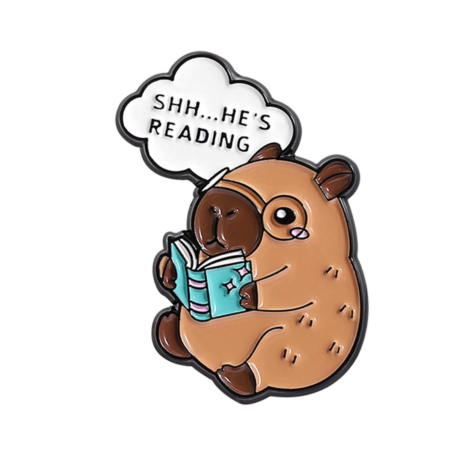 

Милые броши-пины с капибарой для рюкзаков, одежды, DIY-аксессуары, кавайные подарки, унисекс, лацканные пины на животную тематику 9