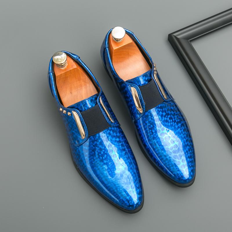 Luxury Golden Men Dress Shoes Elegant