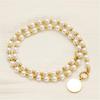 Faux Pearls And Shell Layering Necklace Suitable Stylish Clavicle Chain For Commuting Dating Or Parties