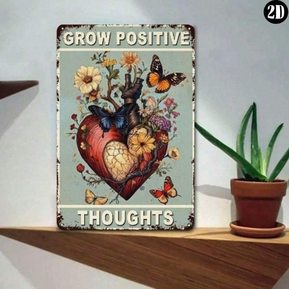 Metal Wall Sign Inspirational Quote Tin Poster 12x8 Inch for Home Office Cafe Bar Decor