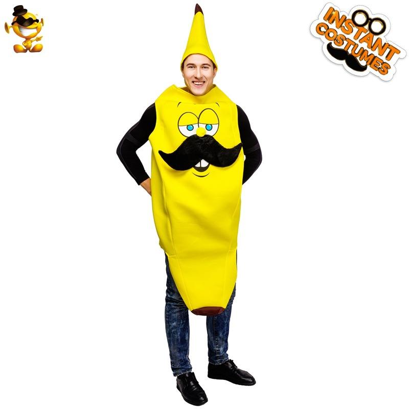 

Spoof banana couple model, bearded banana kiss banana, halloween party carnival cosplay costume One size fits all
