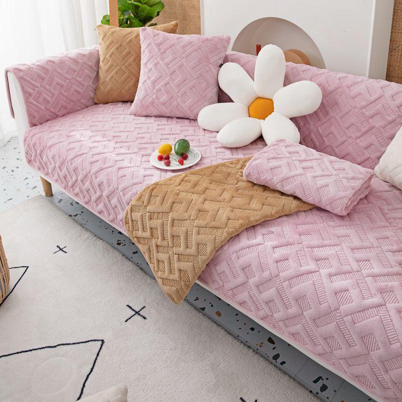 

Скандинавская подушка для дивана Ins, простая подушка, осенне-зимний плюшевый чехол, тканевый чехол для дивана, ретро диванное полотенце, утолщенное 70*70cm