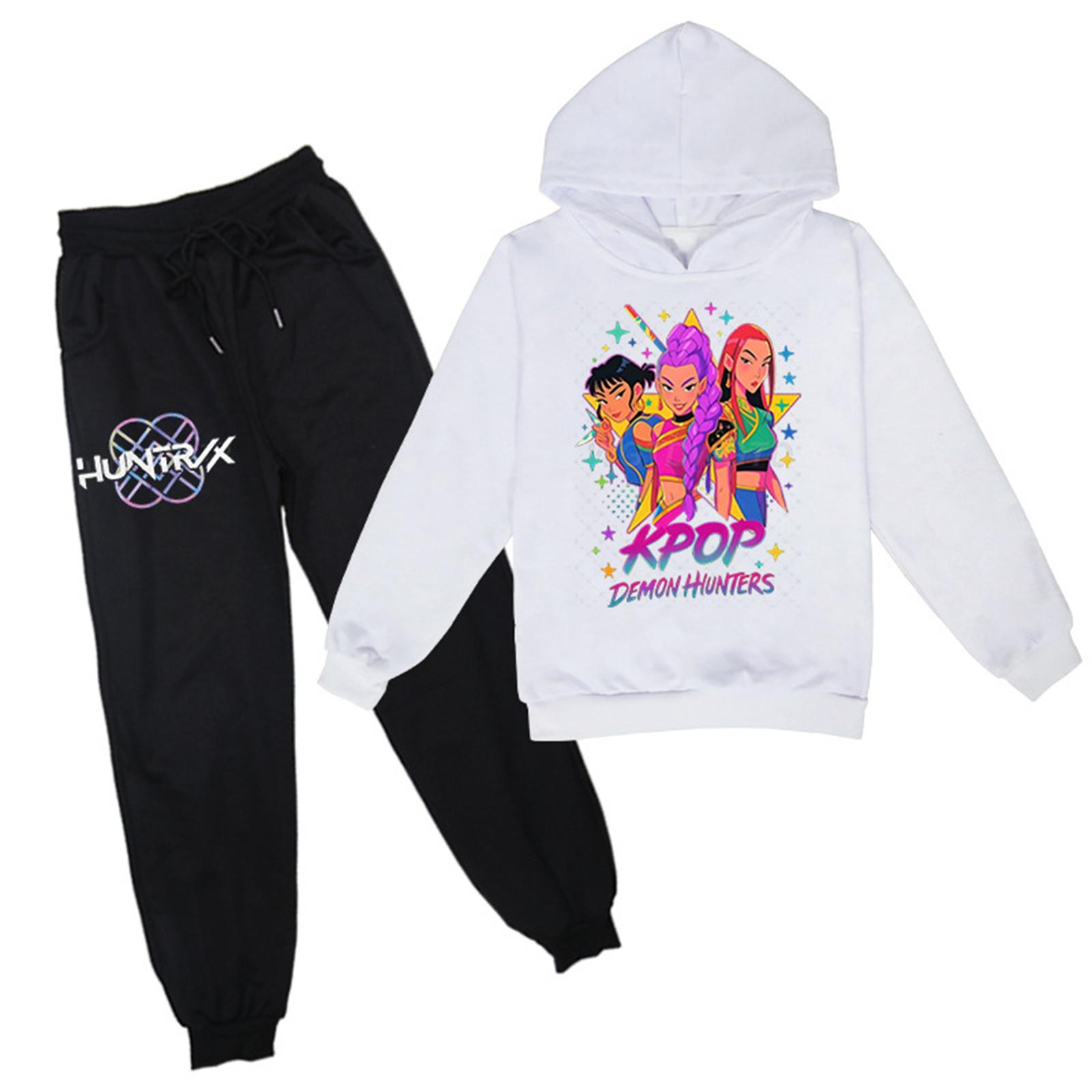 

Мальчики Девочки Спортивный костюм Одежда Толстовка с капюшоном Беговые штаны Спортивные костюмы Комплект Модный наряд 90 белый