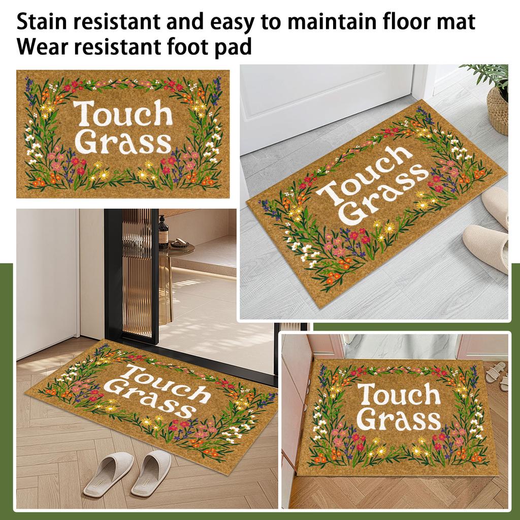 Entrance Hallway Crystal Velvet Floor Mat, Stain-resistant, Easy To Clean, And Wear-resistant.
