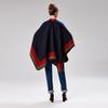 New jacquard frame geometric warm shawl autumn and winter scarf lengthened thickened cape cape