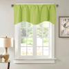 Home Decor Through Rod Short Curtain Room Balcony Kitchen Window Valance