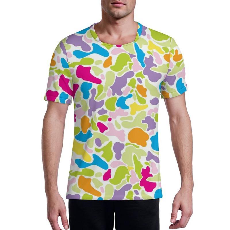 

Dropshipping Custom Multi-Color Camo Print Design ce Silk Men s Football Jersey XXXL