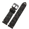 18mm 20mm 22mm Ultra-thin soft handmade ostrich leather black and green for water ghost watch strapsMen's and women's  accessori