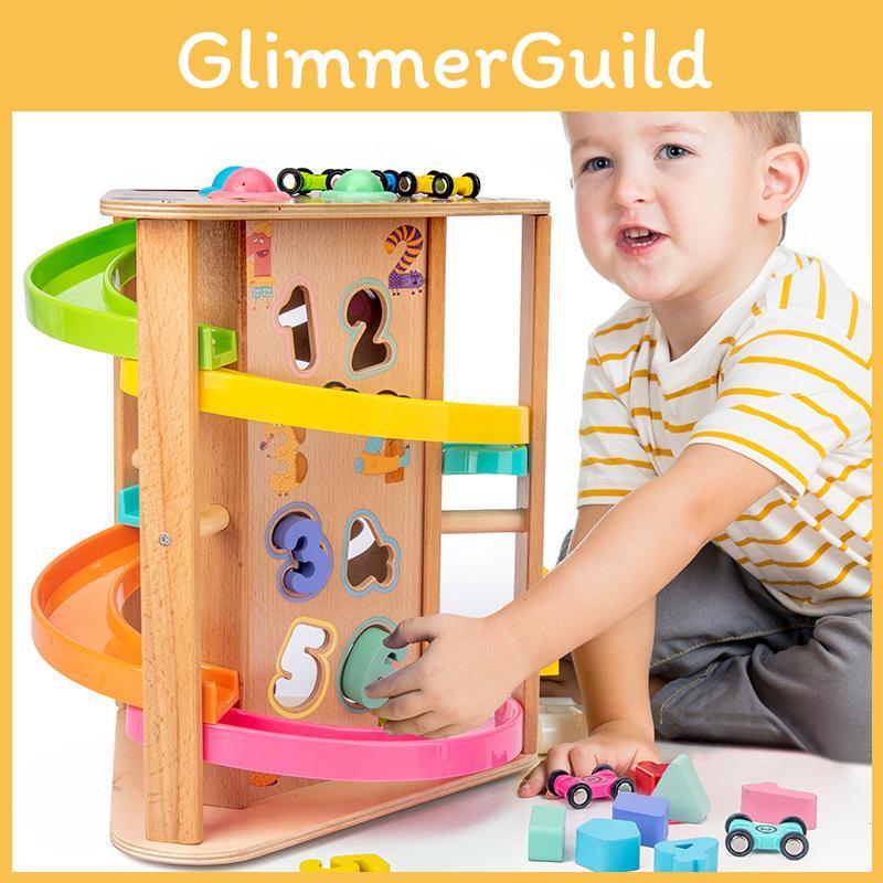 Wooden Multifunction Rotating Slide Car Toy For Baby Educational Play And Diy Fun
