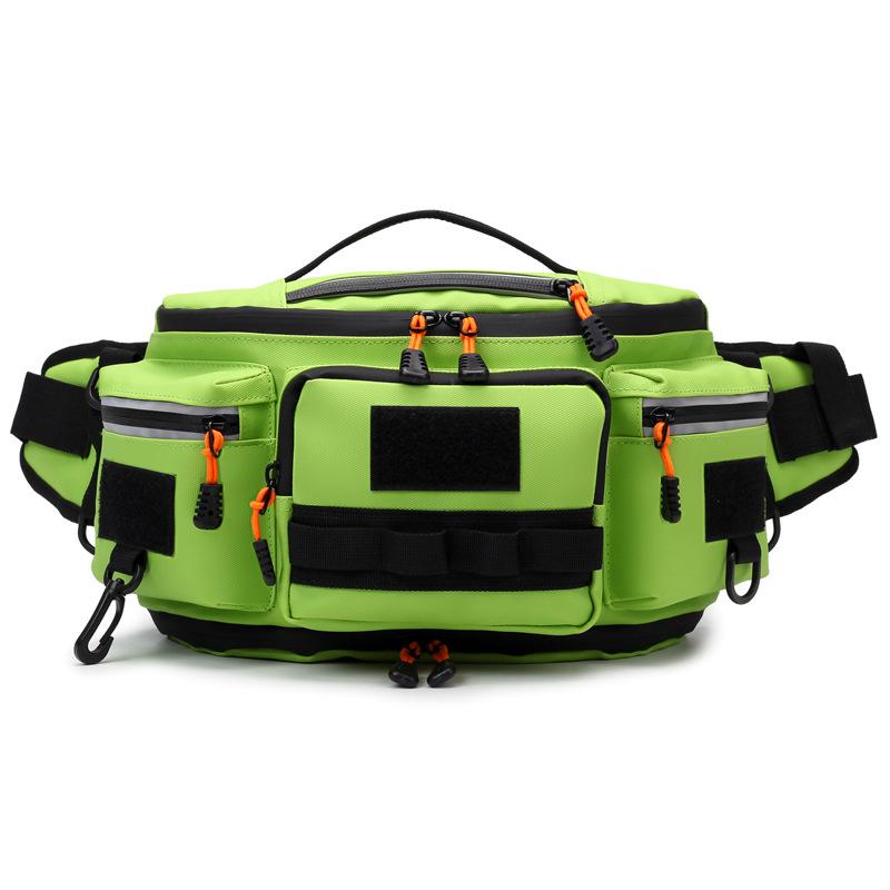 Men's Multifunctional Outdoor Cycling & Fishing Waist Bag - Expandable Crossbody Lure & Rod Storage Bag