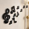 Removable Finish Music Note Wall Sticker 3D Look Embossed Wall Decal  Wall Background