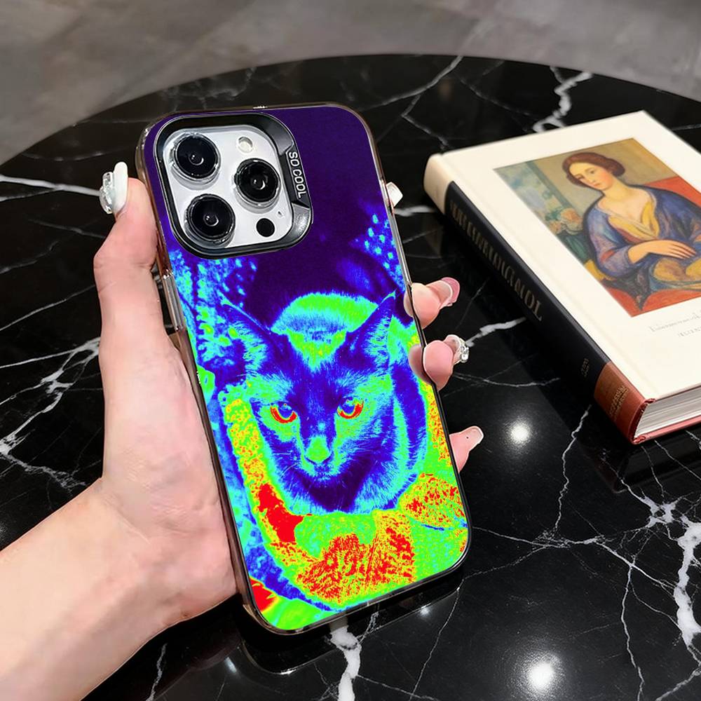 Thermal Imaging Pictures  Phone Case For iPhone 17,16,15,14,13,12,11 Plus,Pro Max,XS,Colorful Silver Black Cover