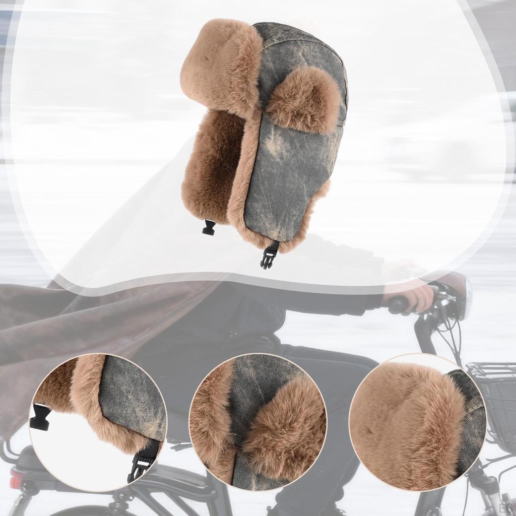 Winter Trapper Hat Cozy Cap for Skateboard Skating Ski Biking Cold Weather