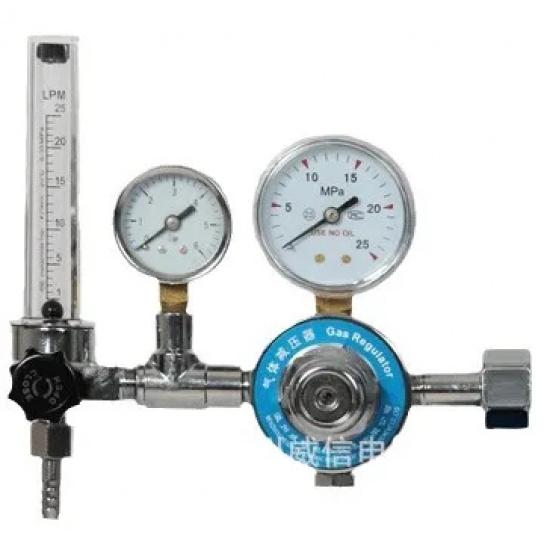 G5/8 Inlet Argon Regulator Energy Saving Gas Pressure Reducer Adjustable Pressure Gauge